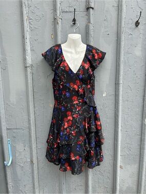 Parker ruffle front floral dress, Approx Size M